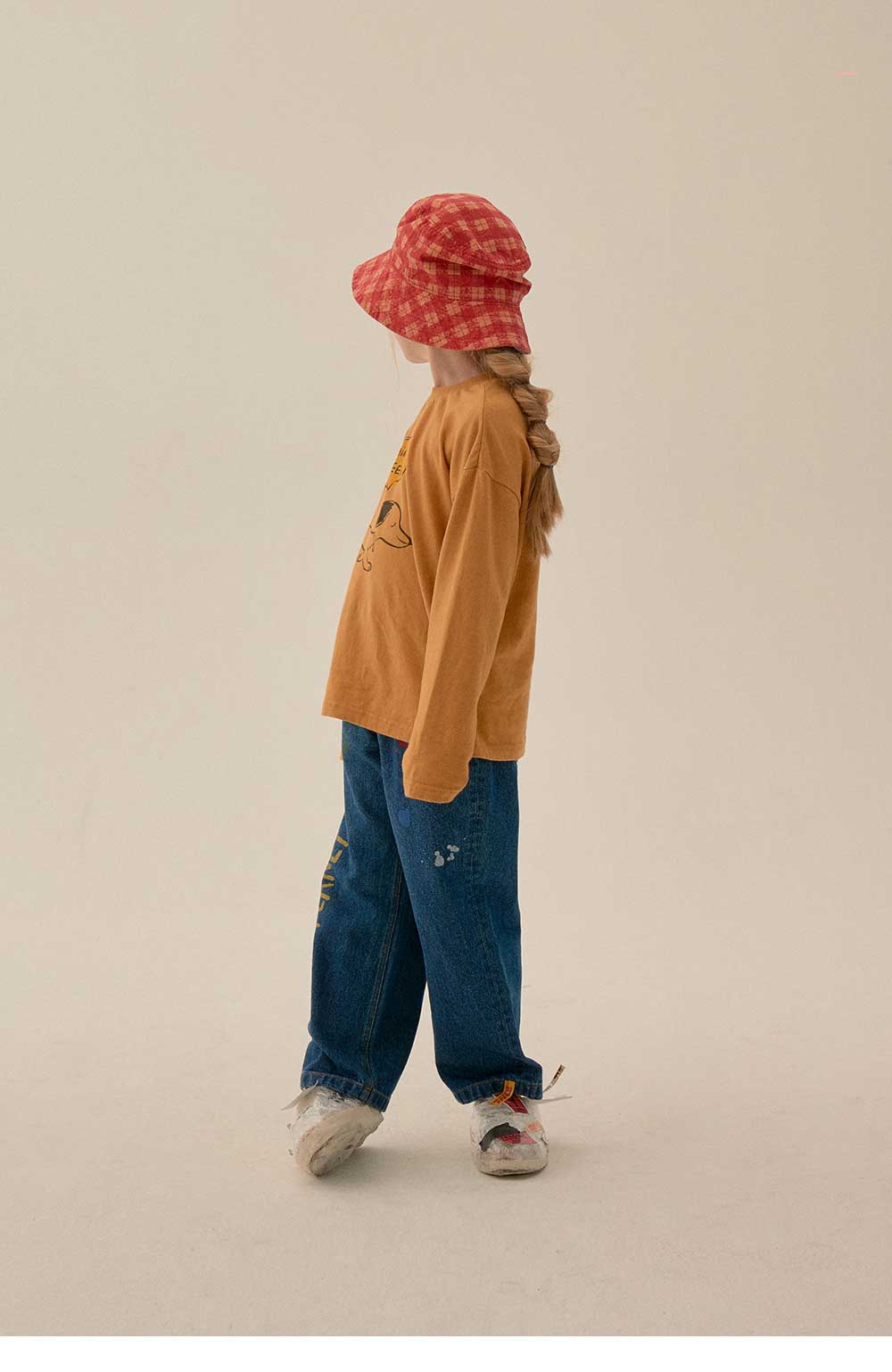 儿童蓝色牛仔长裤