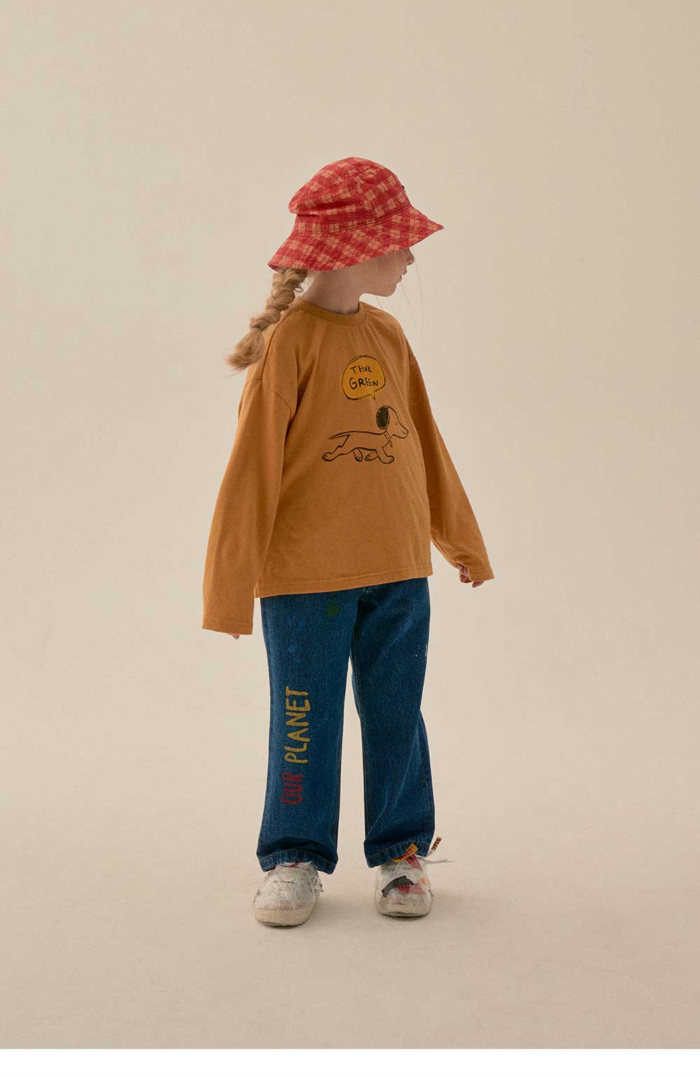 儿童蓝色牛仔长裤