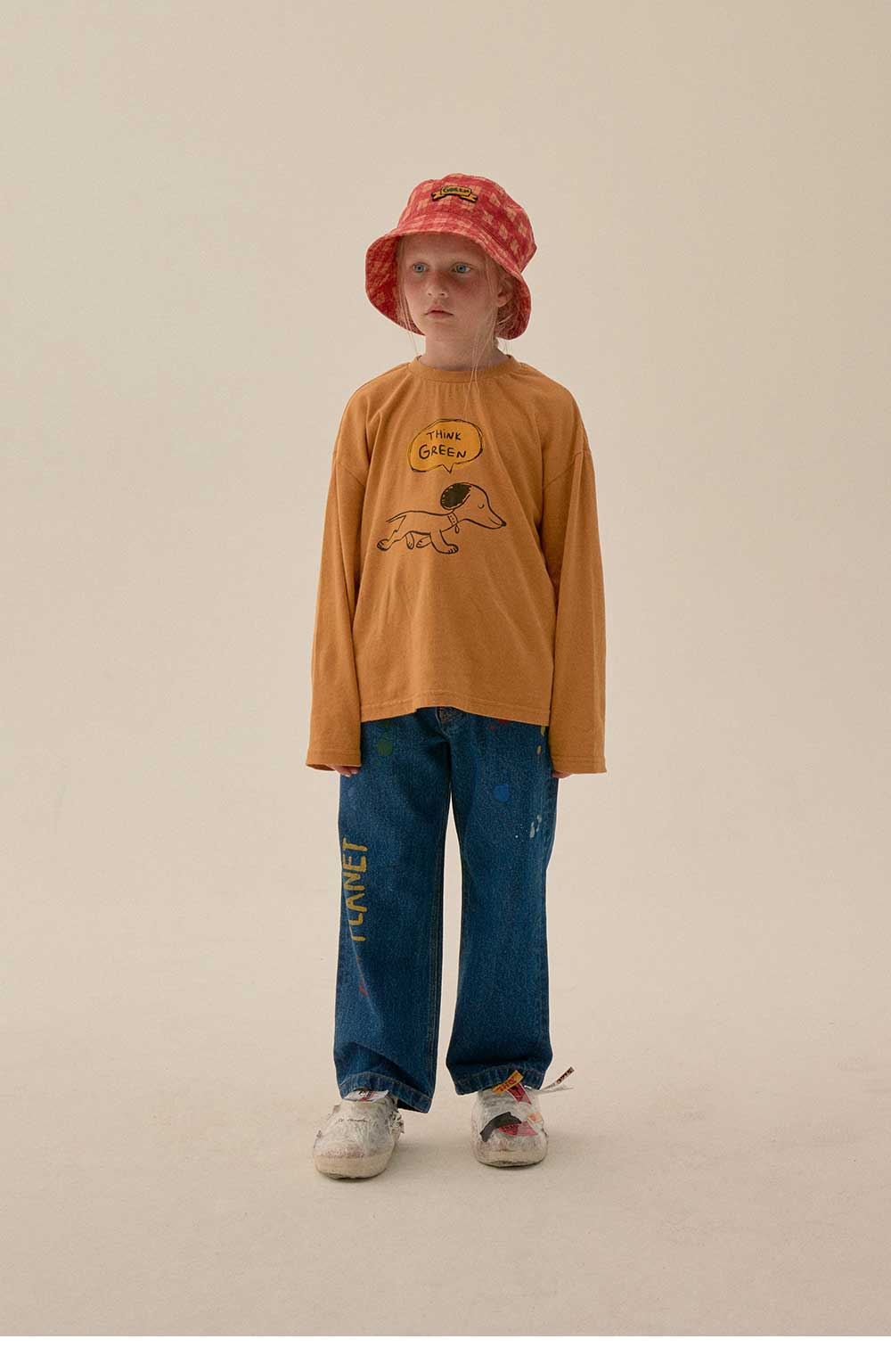 儿童蓝色牛仔长裤