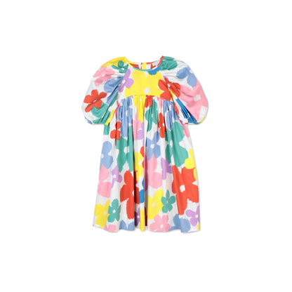 Girls Multicolor Flower Cotton Dress