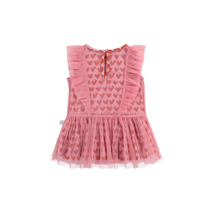 Baby Girls Pink Heart Tulle Dress