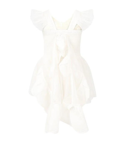 Girls White Butterfly Tulle Dress