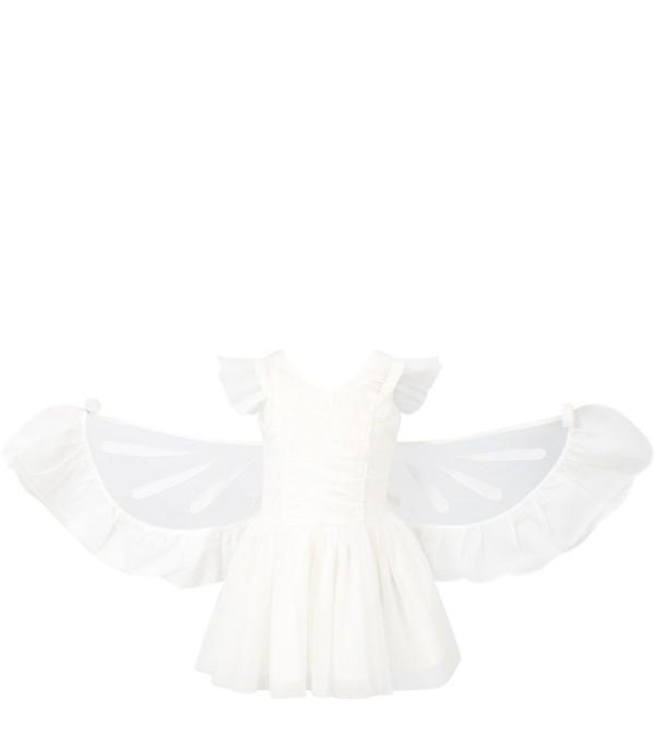 Girls White Butterfly Tulle Dress