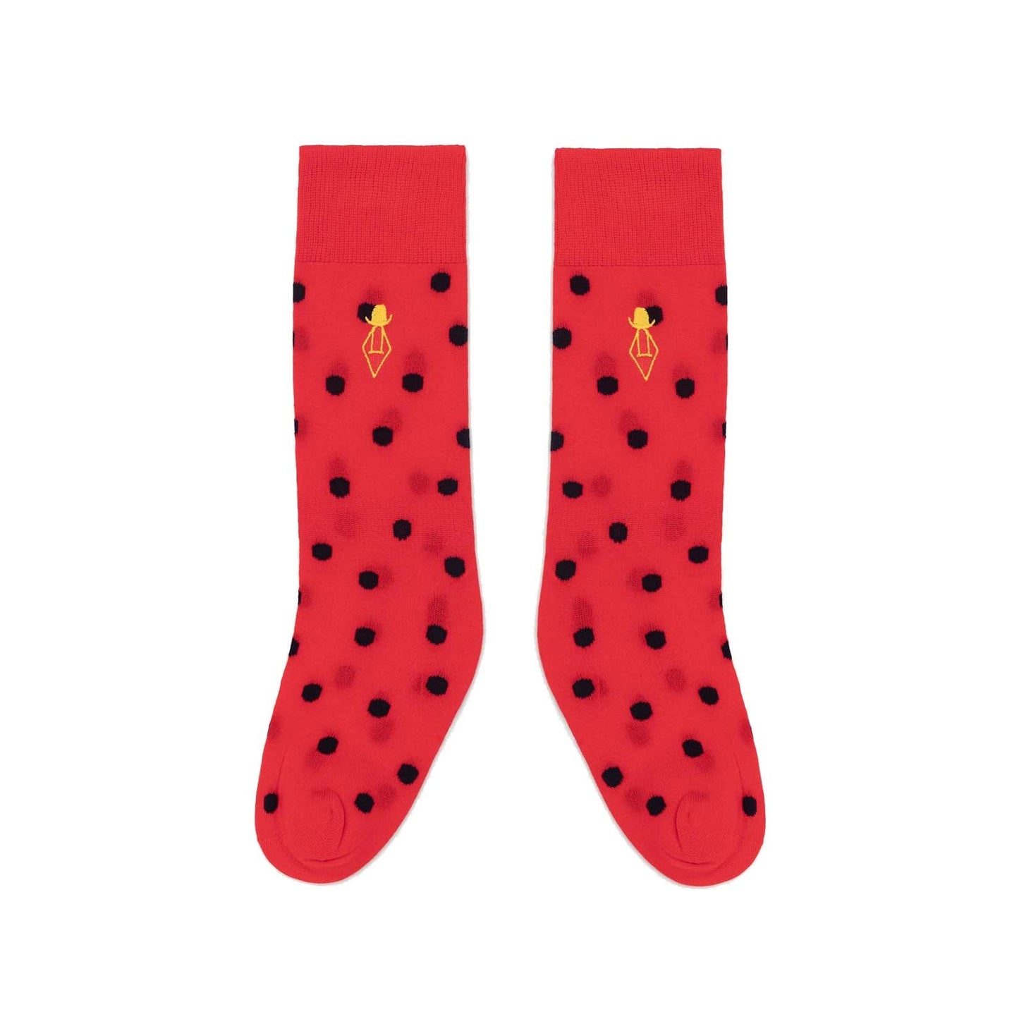 女童红色Logo棉袜