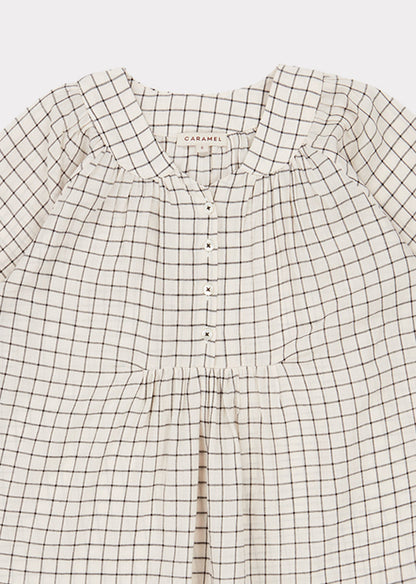 Girls Black & White Check Top