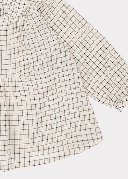 Girls Black & White Check Top