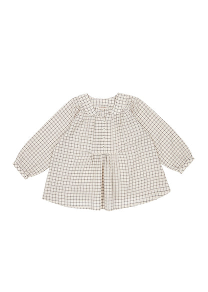 Girls Black & White Check Top
