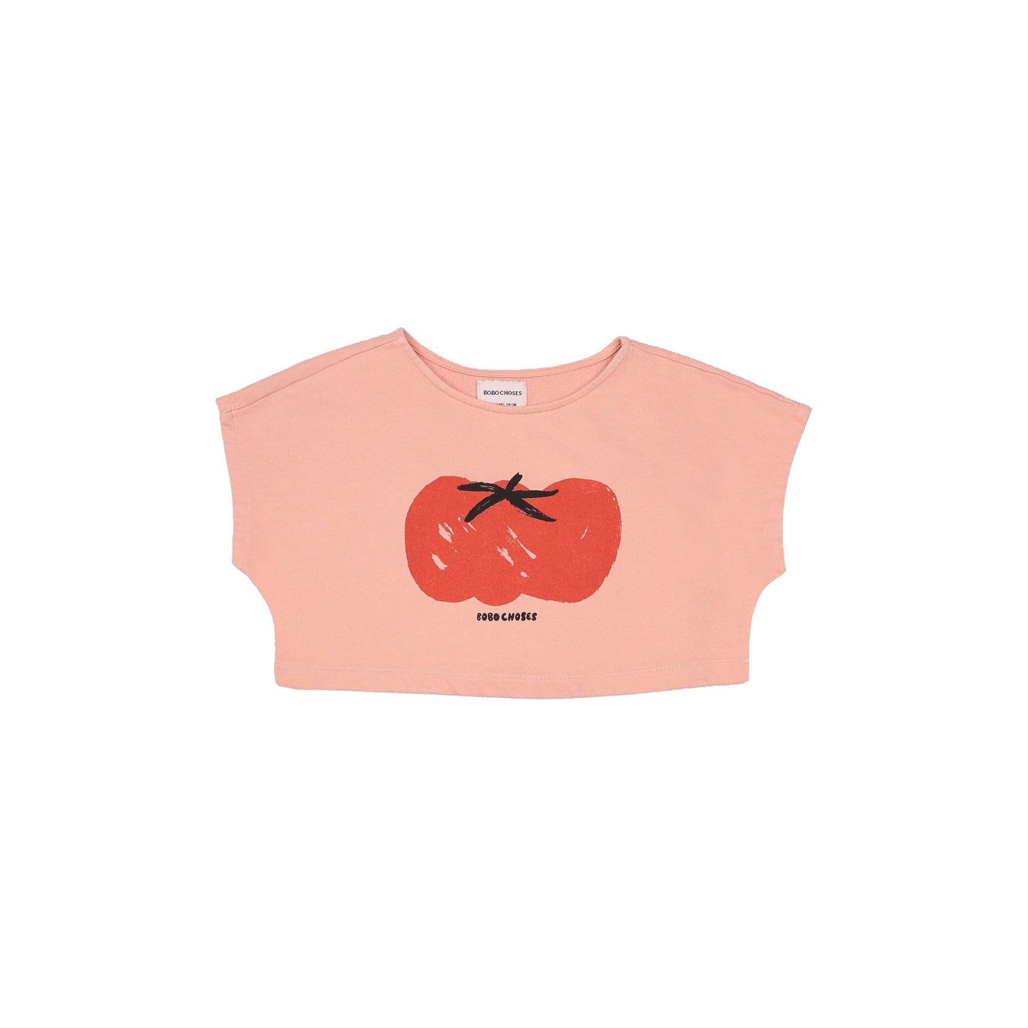 Girls Pink Tomato Cotton T-Shirt